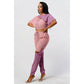 2 Piece Pants Set In Color Block with Hooded Top and Detachable Bottom Part
