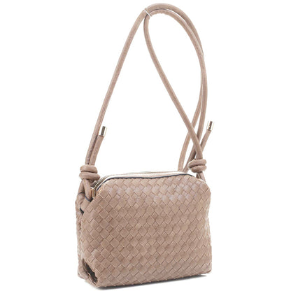 Sac à bandoulière zippé à texture tressée