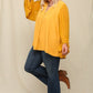 Woven And Textured Plus-size Chiffon Top With Voluminous Sheer Sleeves