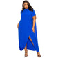 Mock neck back cape dress