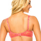Calypso Coral Underwired Floral Lace Bra
