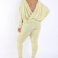 Plus Wrapped Back Top & Pants Set