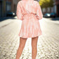 Tie Dye Mini Buttoned Down Cocktail Shirt Dress