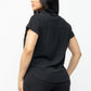 Button Down Pocket Loose Fit Top And Shorts Set