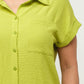 Button Down Pocket Loose Fit Top And Shorts Set