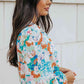 Floral Long Balloon Sleeve Bodysuit