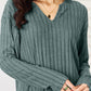 BASIC BAE Full Size Notched Long Sleeve Top and Pants Set