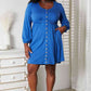 DOUBLE TAKE Scoop Neck Empire Waist Long Sleeve Magic Dress