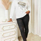 SIMPLY LOVE Graphic Dropped Shoulder Round Neck Sweatshirt
