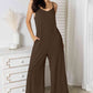 BASIC BAE Full Size Spaghetti Strap V-Neck Jumpsuit