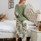 XYM Round Neck Top and Printed Pants Lounge Pajama Set