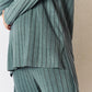 BASIC BAE Full Size Ribbed Round Neck High-Low Slit Top and Pants Set
