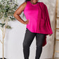 ZENANA Full Size Magenta Waffle-Knit Open Front Cardigan