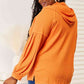 BASIC BAE Side Slit Buttoned Waffle Knit Hoodie
