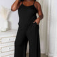 BASIC BAE Full Size Spaghetti Strap V-Neck Jumpsuit