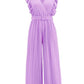 Ruffled Surplice Cap Sleeve Jumpsuit