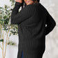 BASIC BAE Full Size Ribbed Round Neck Long Sleeve Slit Top/ S-3XL