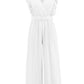 Ruffled Surplice Cap Sleeve Jumpsuit