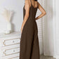BASIC BAE Full Size Spaghetti Strap V-Neck Jumpsuit