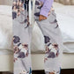 XYM Round Neck Top and Printed Pants Lounge Pajama Set