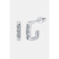 Moissanite 925 Sterling Silver Geometrical Huggie Earrings