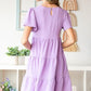 Heimish Full Size Swiss Dot Short Sleeve Tiered Dress