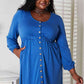 DOUBLE TAKE Scoop Neck Empire Waist Long Sleeve Magic Dress