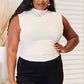 BASIC BAE Mock Neck Ruched Cropped Tank