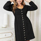 DOUBLE TAKE Scoop Neck Empire Waist Long Sleeve Magic Dress
