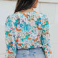 Floral Long Balloon Sleeve Bodysuit