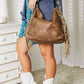 SHOMICO PU Leather Fringe Detail Western-Boho Shoulder Bag