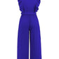 Ruffled Surplice Cap Sleeve Jumpsuit