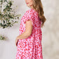 DOUBLE TAKE Short Flounce Sleeve Tiered Dress