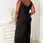 DOUBLE TAKE Full Size Soft Rayon Spaghetti Strap Tied Wide Leg Jumpsuit