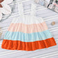 Color Block Ruffle Strap Tank