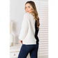 WOVEN RIGHT Contrast Button-Front V-Neck Cardigan