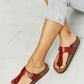 MMShoes Drift Away T-Strap Flip-Flop in Red