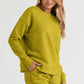 DOUBLE TAKE Full Size Texture Long Sleeve Top and Drawstring Shorts Set