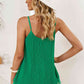 Green Spaghetti Strap Scoop Neck Cami Top