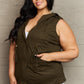 ZENANA More To Come Full Size Military Hooded Vest