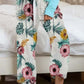 XYM Round Neck Top and Printed Pants Lounge Pajama Set