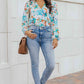 Floral Long Balloon Sleeve Bodysuit