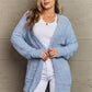 ZENANA Falling For You Full Size Open Front Popcorn Cardigan