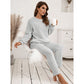 Teddy Long Sleeve Top and Pants Lounge Set