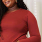 ZENANA Full Size Long Sleeve Round Neck Round Hem Top