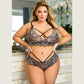 Sexy Embroidered Plus-size Lace Lingerie Set