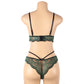 Sexy Embroidered Plus-size Lace Lingerie Set